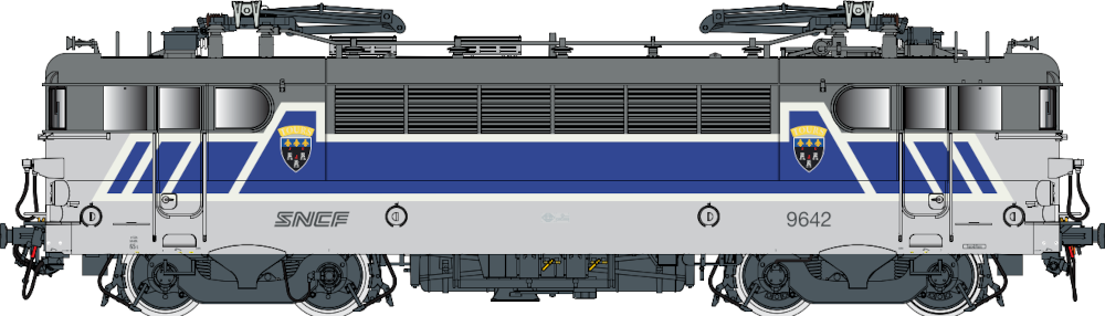 LS Models 10723 SNCF BB 9642 gris / bleu Ep V AC NH