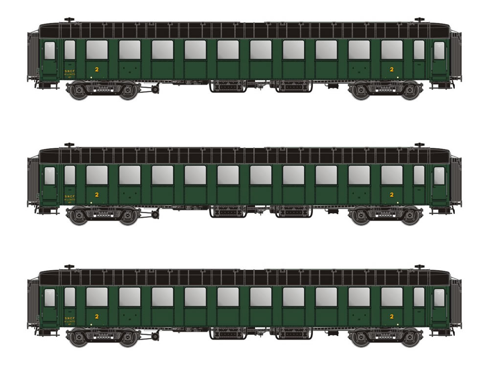LS Models MW40910 SNCF B10myfi/B10myfi/B10myfi grn Ep IIIcd NH