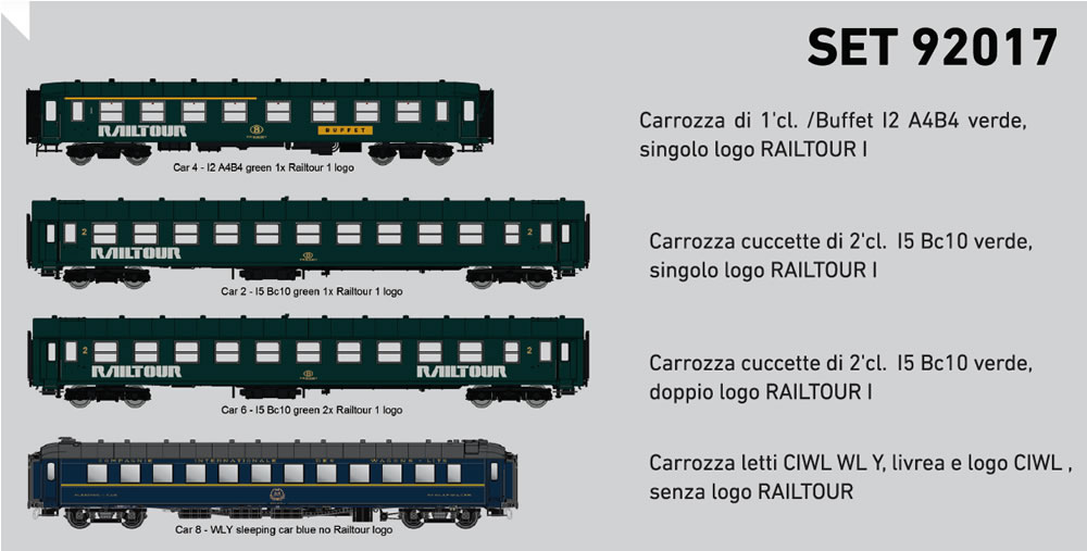 Pirata/LS Models 92017 Railtour Zug Bruxelles - Italien Set 2