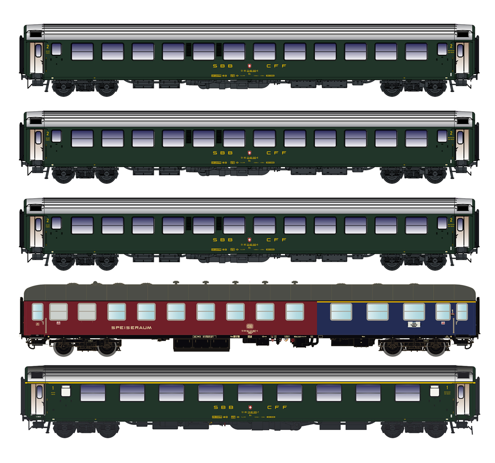 LS Models 97032 SBB/DB D568 Stuttgart - Zrich 5-tlg Ep IV