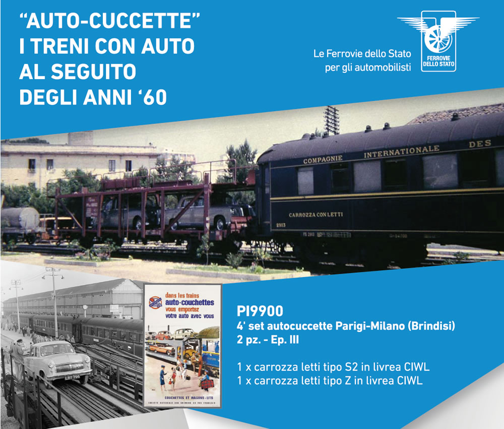 Pirata/LS Models 9900 Treno Auto-Cuccette Set 4 NH