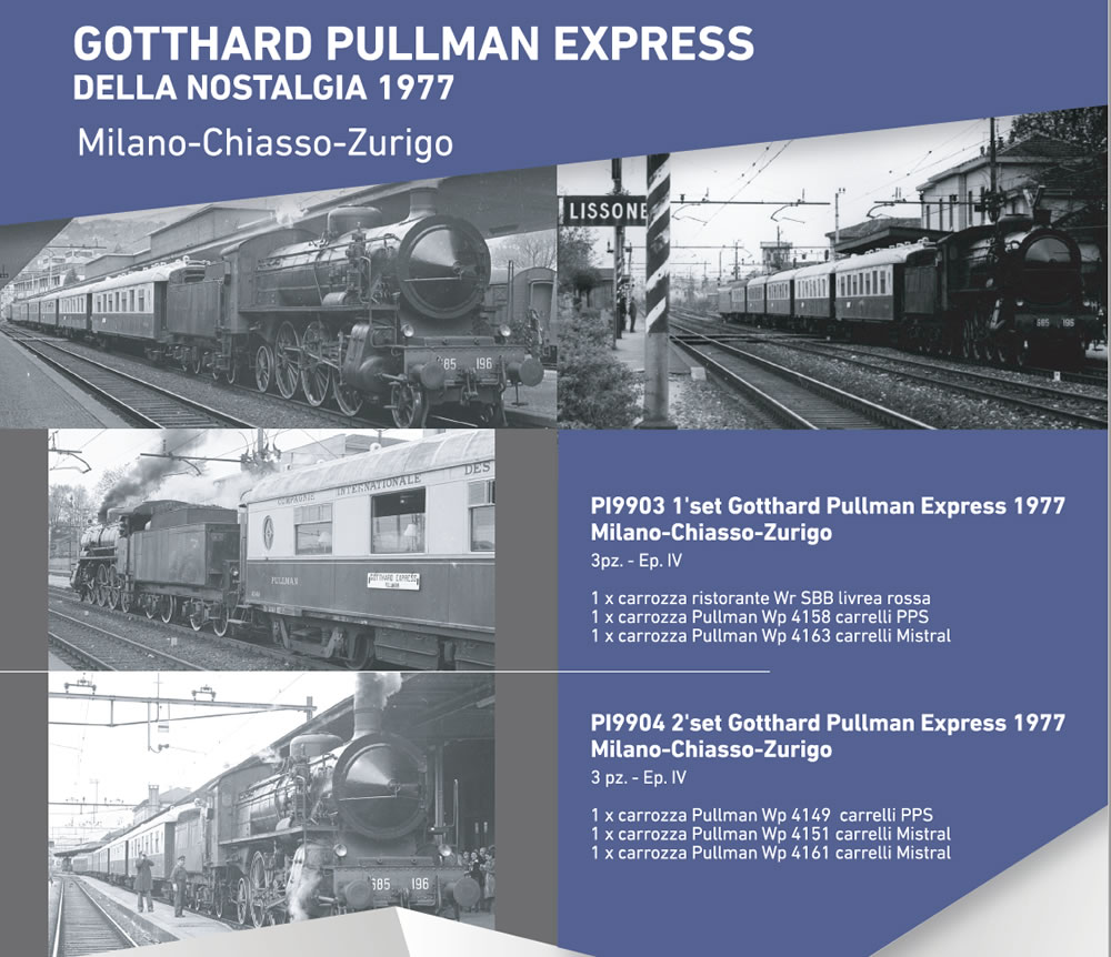 Pirata/LS Models 9903 Gotthard Pullman Express 1977 Set 1 3-tlg