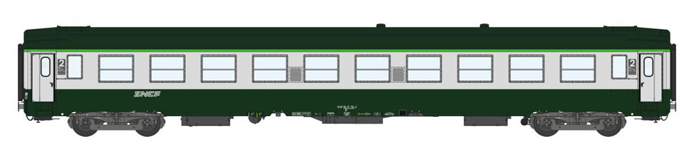 REE VB-304 SNCF UIC B10 vert / gris logo nouille Ep V