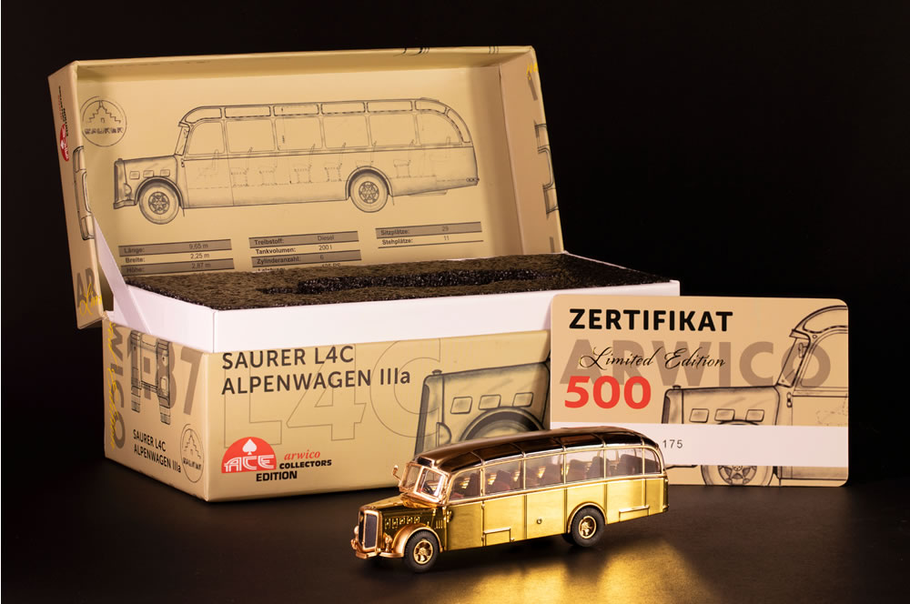 ACE 02009 Saurer L4C Alpenwagen Limited Edition Gold
