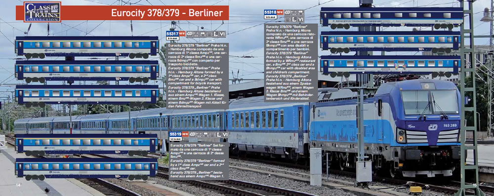 ACME 55319 CD EuroCity 378/379 Berliner Set III 2-tlg Ep VI NH