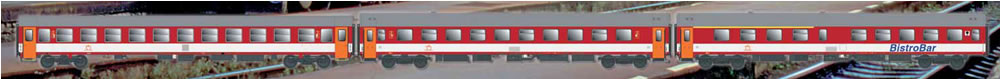 ACME 55349 ZSSK EC 132/133 Slovensk strela 3-tlg Ep V/VI
