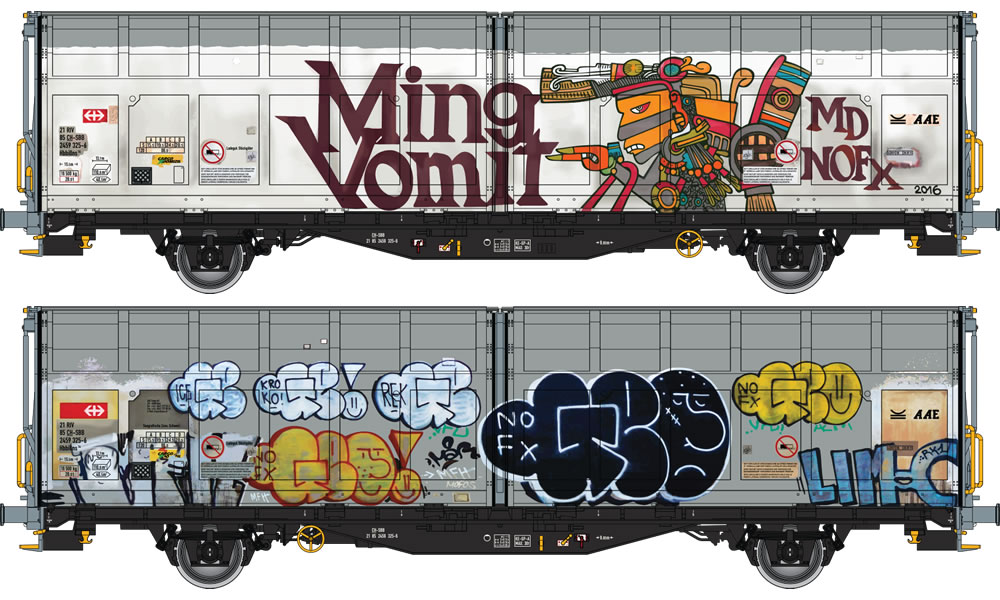 Albert Modell 245054 SBB Hbbillns 245 325-6 Graffiti Ep VI NH