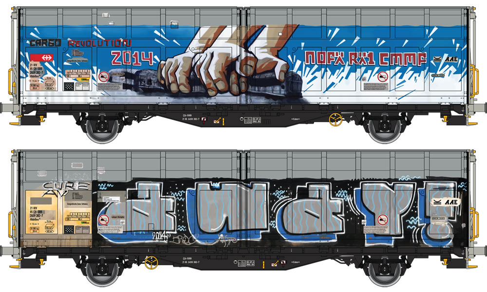 Albert Modell 245055 SBB Hbbillns 245 382-7 Graffiti Ep VI NH