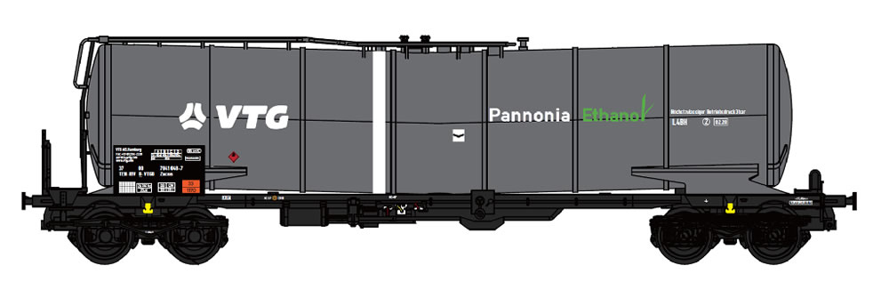 B-Models 81064 VTG/Pannonia Knickkesselwagen 2er Set