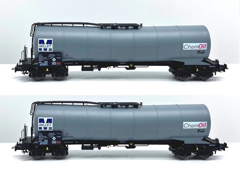 B-Models 81085 Millet/ChemOil Knickkesselwagen 2er Set