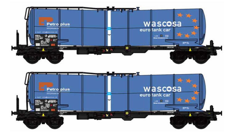 B-Models 81089 Wascosa/Petroplus Knickkesselwagen 2er Set NH