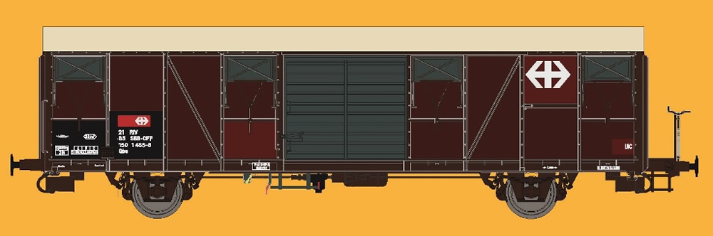 Exact-Train 20442 SBB Gbs braun 485-8 Ep V NH