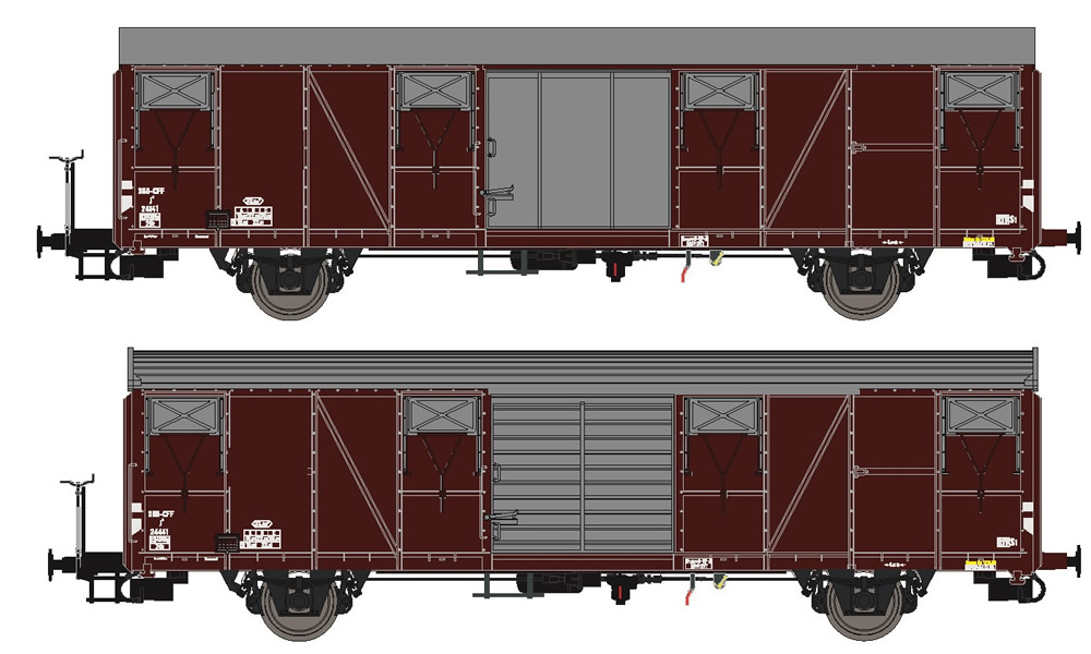 Exact-Train 20445 SBB Gbs braun Ep III 2er Set