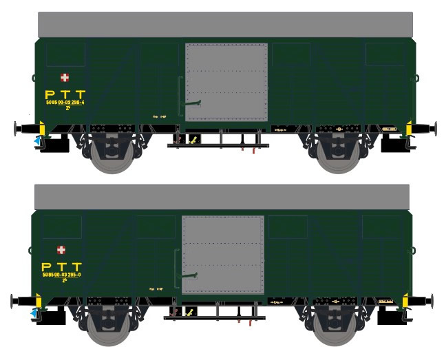 Exact-Train 20947 SBB Zk PTT grün Ep IV 2er Set NH