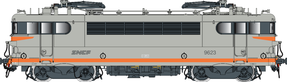 LS Models 10720S SNCF BB 9623 gris / orange Ep V AC Sound NH