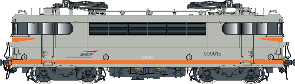 LS Models 10721 SNCF BB 509615 gris / orange Ep VI AC NH