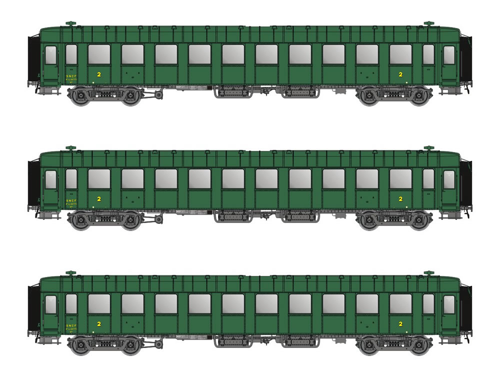 LS Models MW40912 SNCF B10myfi/B10myfi/B10myfi grn Ep IIIcd NH