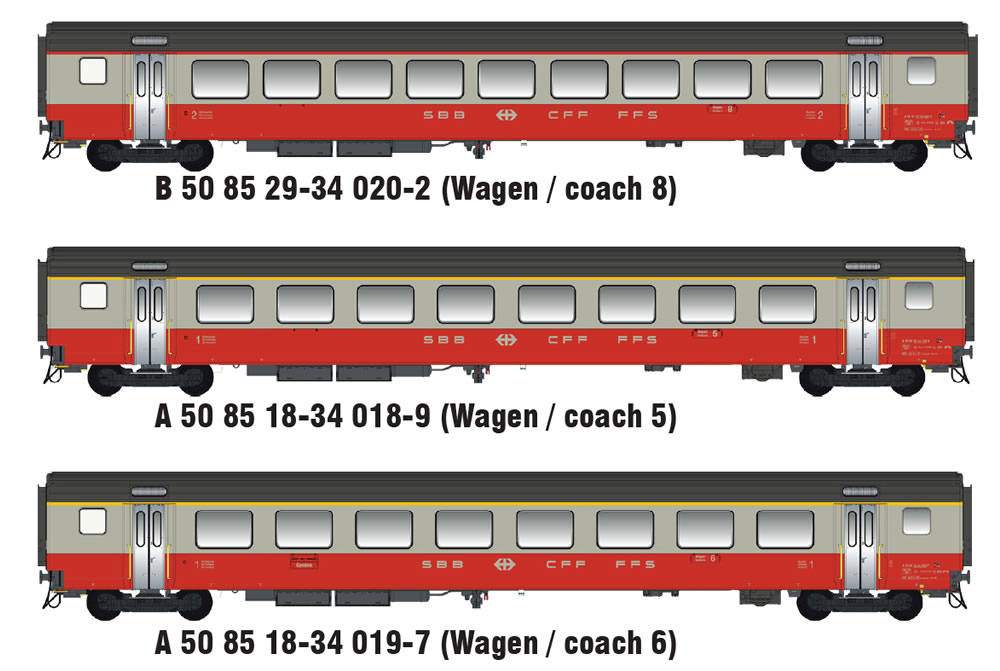 LS Models MW2108-3AC SBB EW III SwissExpress Set III Ep IV AC NH