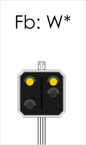 MAFEN 4136.10 SBB - Vorsignal 4 Lampen (gelb/gelb/grün/grün)