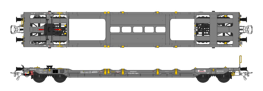 MoBaBro 00401.02 HUPAC Taschenwagen T5 474-7 grau Ep V