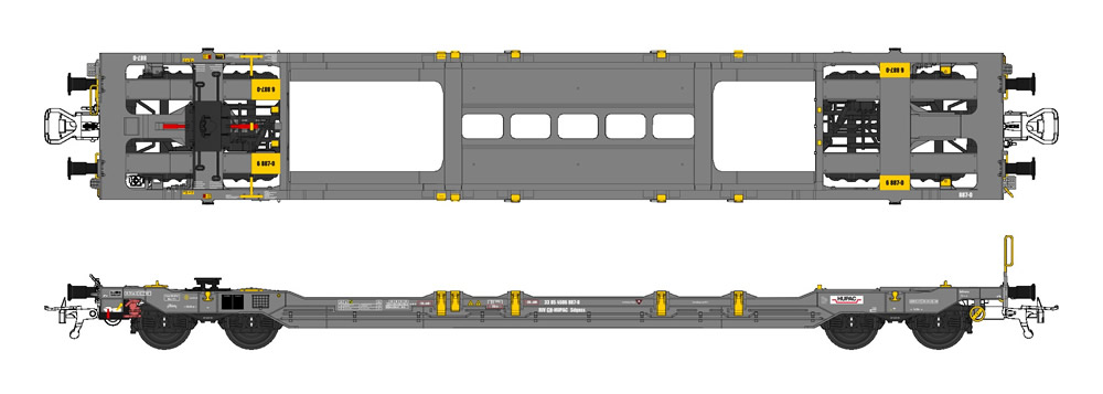MoBaBro 00403.01 HUPAC Taschenwagen T5 887-0 grau Ep VI