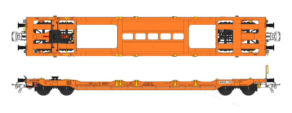 MoBaBro 00430.02 Wascosa Taschenwagen T5 456-0 orange Ep V