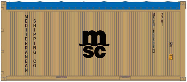 PT Trains 820501.1 MSC 20ft Open Top Container MSCU2508996 NH