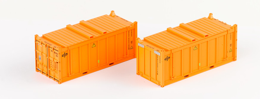PT Trains 820806 DP Container 20ft orange 2er Set