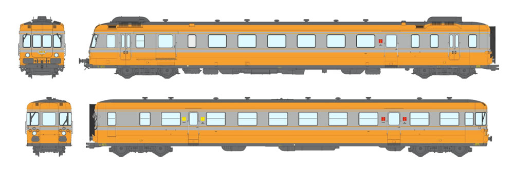 REE MB-174 SNCF RGP 2 X-2702 orange / alu Ep IV NH