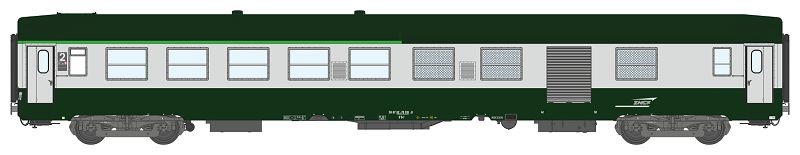 REE VB-161 SNCF UIC B5D vert garrigue / gris Ep IV