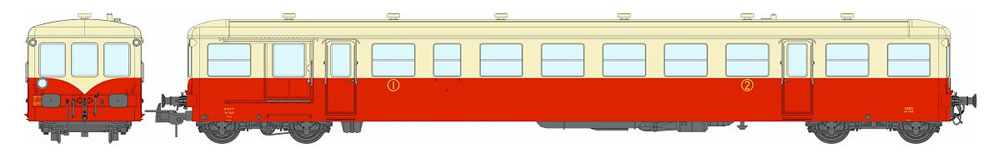 REE VB-443 SNCF XR-7405 rouge/crme Limoges Ep III