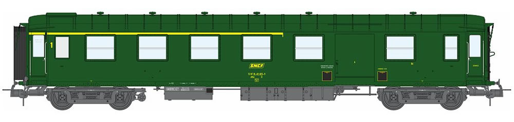 REE VB-462 SNCF Voiture Mtallise A4D vert Ep IV