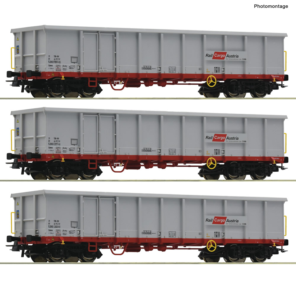Roco 6600121 RailCargoAustria Eanos Ep VI 3er Set NH