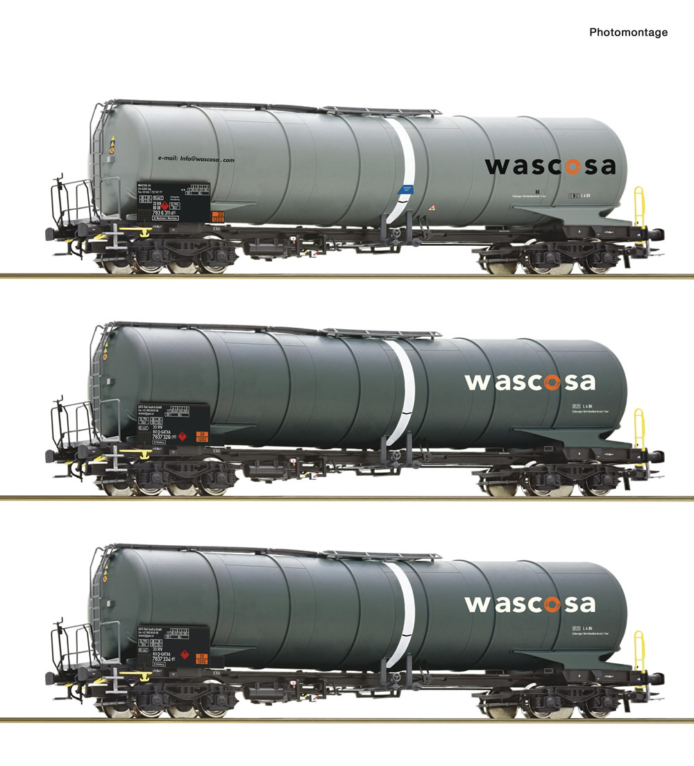 Roco 6600143 Wascosa Zacns grau Ep V-VI 3er Set NH