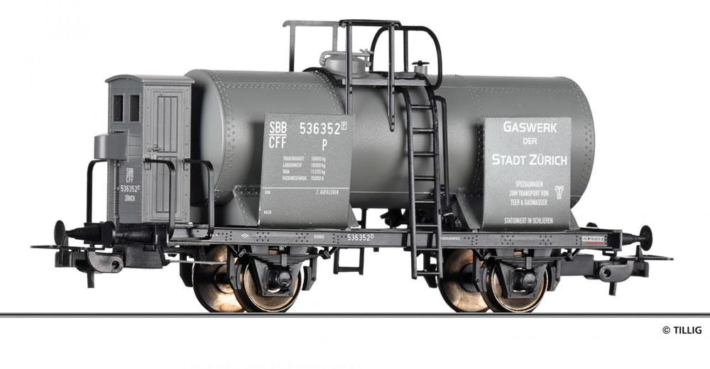 Tillig 77067 SBB Kesselwagen Gaswerk der Stadt Zrich Epoche III